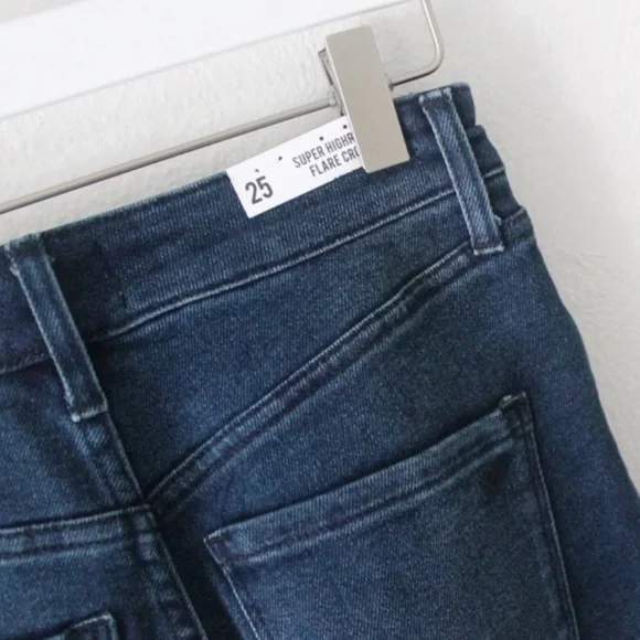 William Rast super high rise flare cropped jeans 25 NWT - Picture 8 of 9